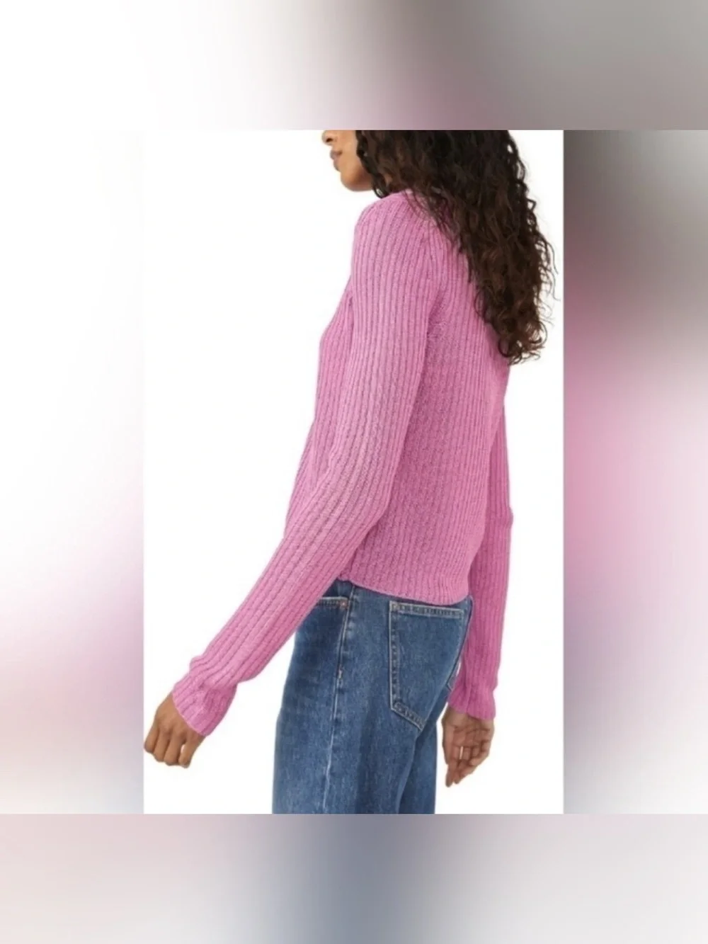 NWT Free People Game On Cardigan - Butterfly Blush pink - XS